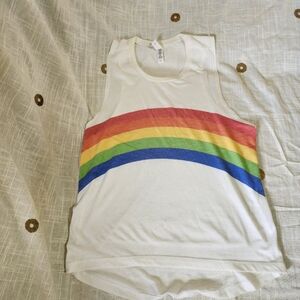 Next Level Apparel Rainbow Tank Top Womens Small
